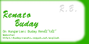 renato buday business card